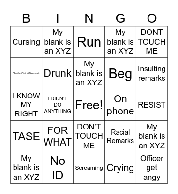 Karens Bingo Card