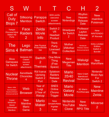 September 2025 Switch Direct Bingo Card