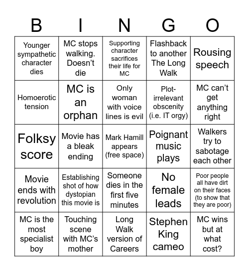 Bucket hat boy goes for a walk Bingo Card