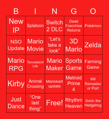 September 2025 Direct Bingo Card