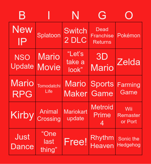 September 2025 Direct Bingo Card