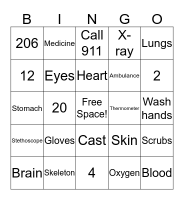 Healthy Bingo Card