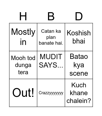 Birthday Bingo Card