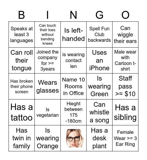 YSQ Bingo Card
