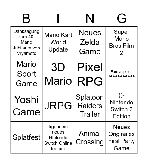 Bingo Card Bingo Card