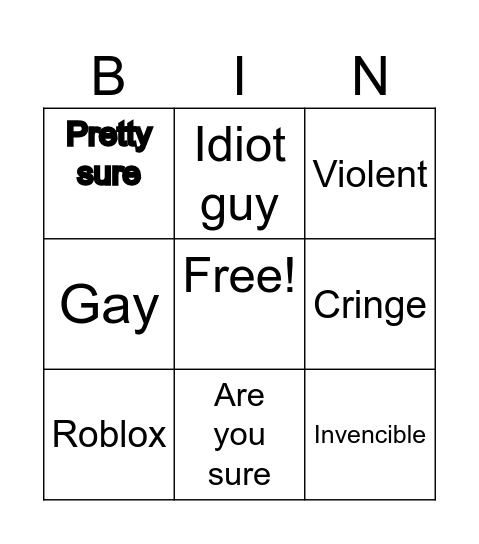 YouTube shorts Bingo Card