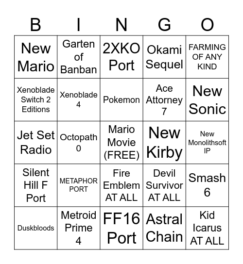 SEPTEMBER 25 DIRECT Bingo Card