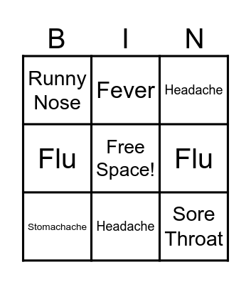 My Health! Bingo Card