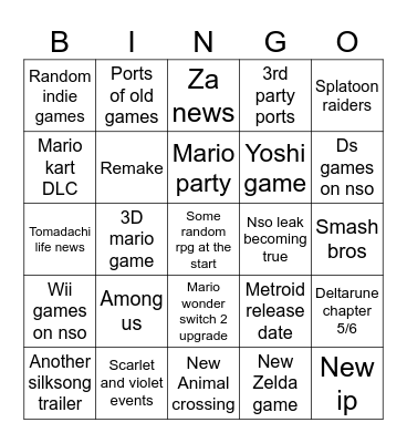 Direct Bingo Card