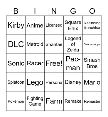 Direct Bingo Card