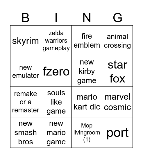 CLEANING BINGO Card