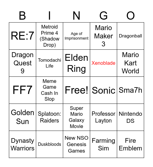 Switch Direct 2 #2 Bingo Card