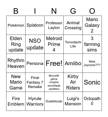Direct Bingo Card