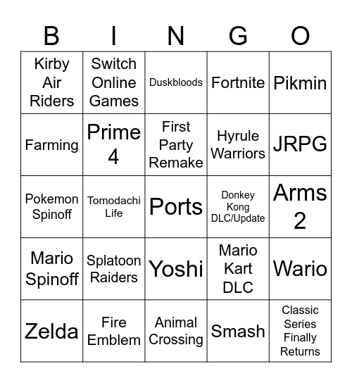 Direct Bingo Card