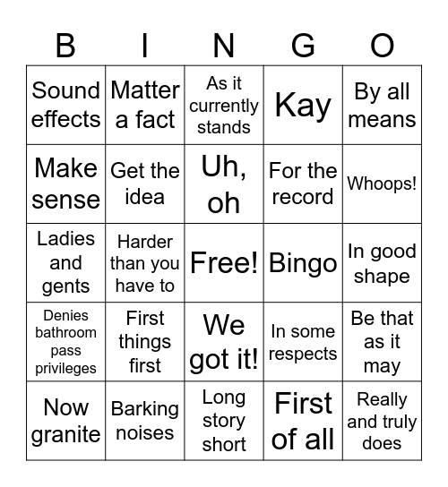 Strelchyk bingo V4 Bingo Card