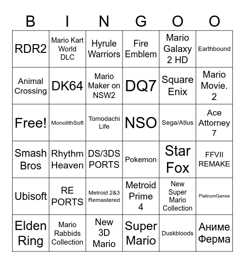 N DIRECT 9.12.2025 Bingo Card