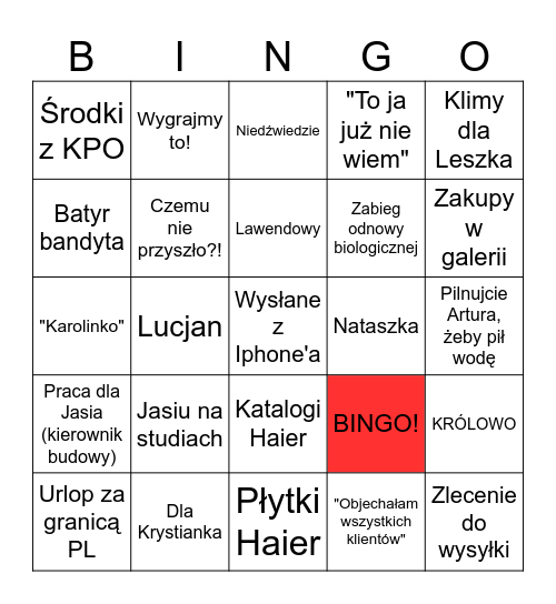 JOLA Bingo Card