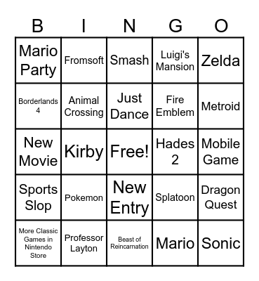 Direct Bingo Card