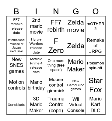 Direct 12/9 Bingo Card