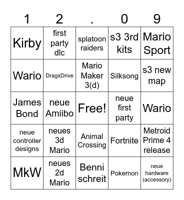 Direct Bingo Card