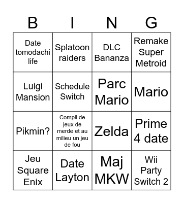 Biu Bingo Card