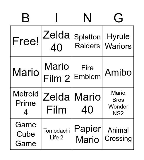Bingo Card