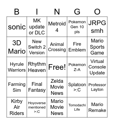 cope direct Bingo Card