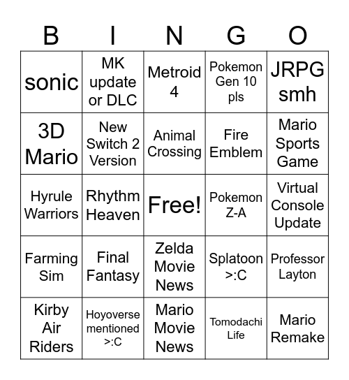 cope direct Bingo Card