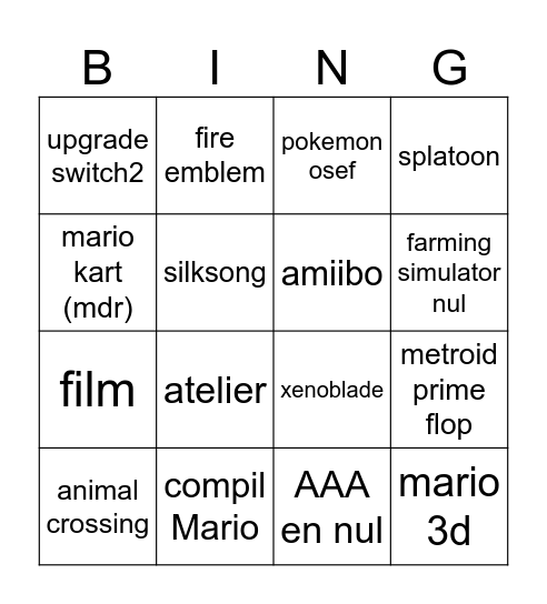 Bingo Card
