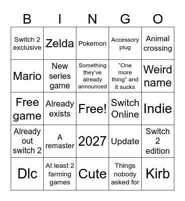 Bingo Card