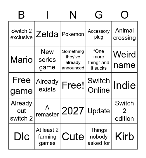 Bingo Card