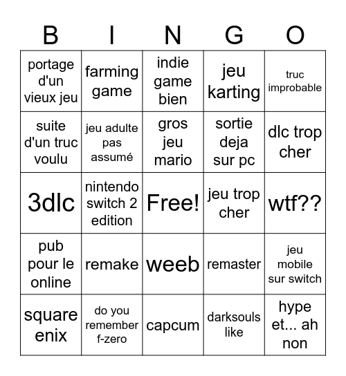 Ninetenedo directo Bingo Card