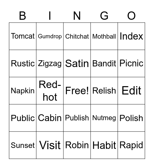 Wilson 3.1 Bingo Card