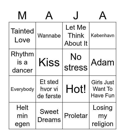 Maja lvl. 4.0 Bingo Card