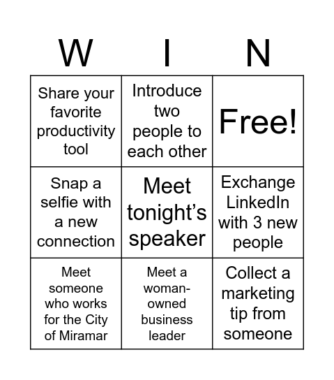 Network and Bingo Card