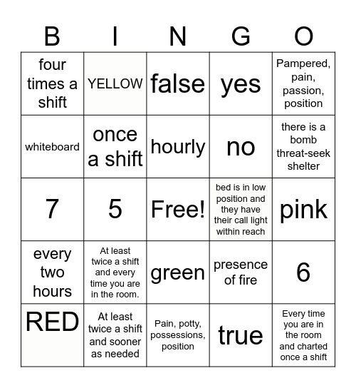 QSEN Bingo!! Bingo Card