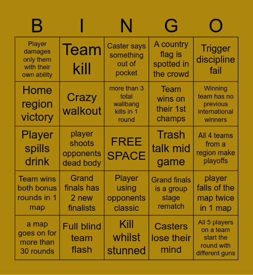 VCT Champs Bingo Card