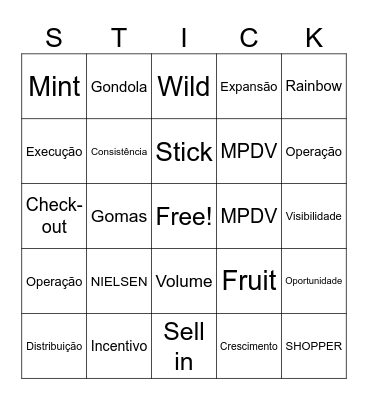Mentos Bingo Card
