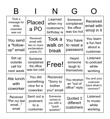 Bisco Bingo Card