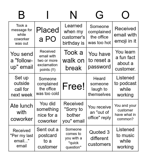 Bisco Bingo Card