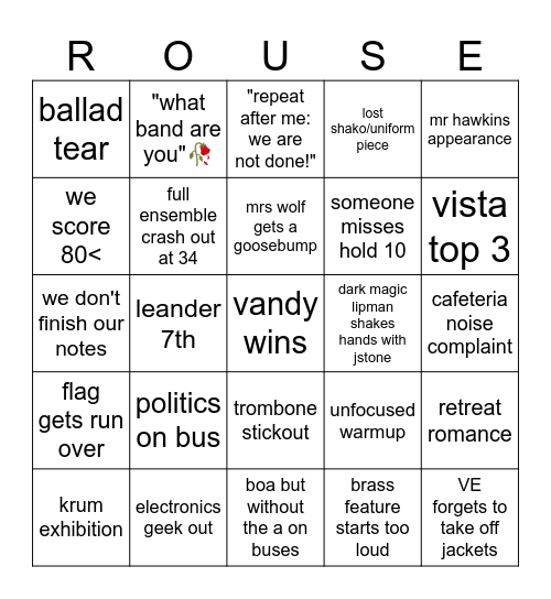 BOA Austin Bingo Card