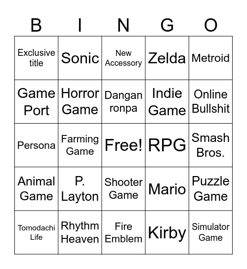 Bingo Card