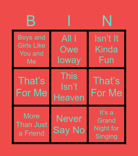 State Fair! Bingo Card