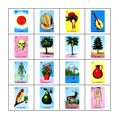 Loteria Bingo Card