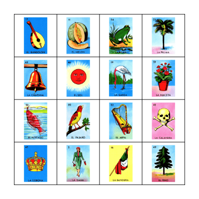 Loteria Bingo Card