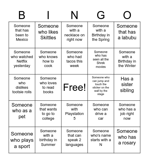 Just a Little Bingo Game Bingo Card