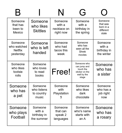 Just A Little Bingo Game Bingo Card