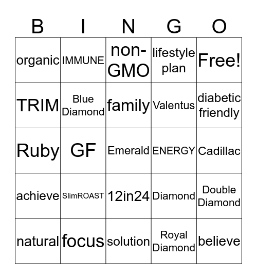Valentus Bingo Card