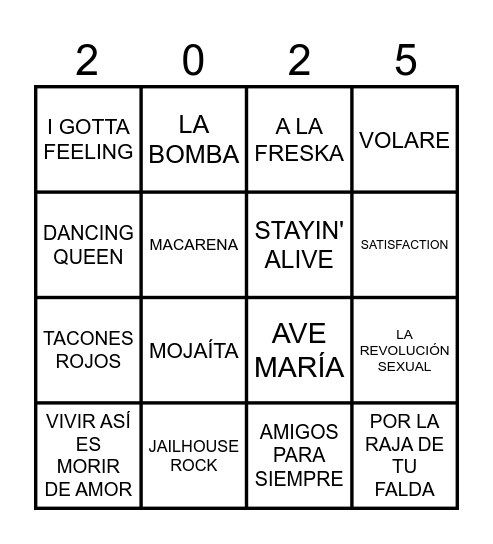 QUINTO ROSANES Bingo Card