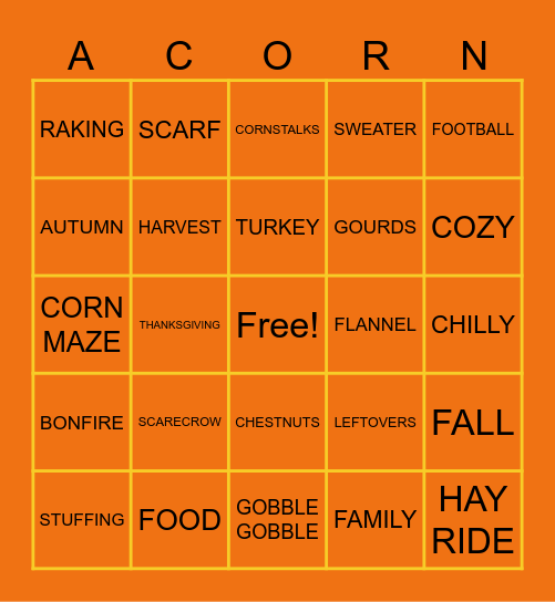 MARKETING HARVEST HANGOUT Bingo Card